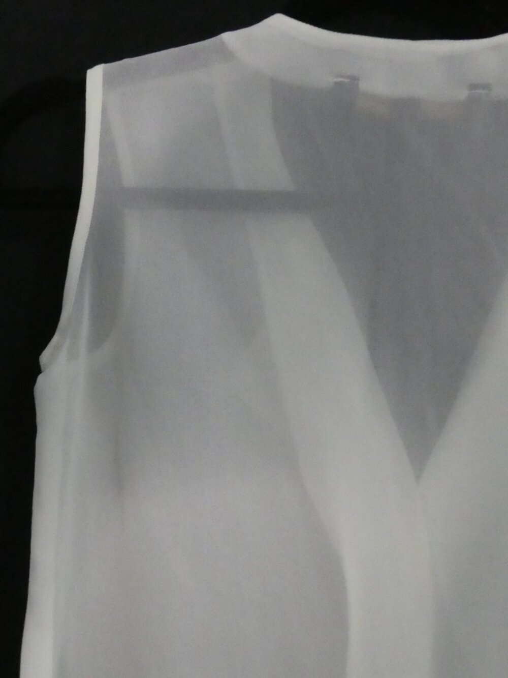 AND Sheer White Sleeveless Button Down Blouse - Size 8 - Picture 11 of 16